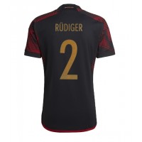 Maglie da calcio Germania Antonio Rudiger #2 Seconda Maglia Mondiali 2022 Manica Corta
